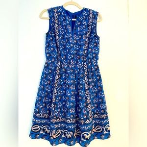 Jcrew blue floral print dress - size 2